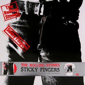 Rolling Stones Sticky Fingers rock original Official Vinyl + T-shirt M set NWT